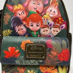 NWT LOUNGEFLY Disney Peter Pan & Lost Boys Chibi Jungle Mini Backpack w/ wallet Loungefly | Bags | Loungefly Disney Peter Pan Lost Boys  main image 4